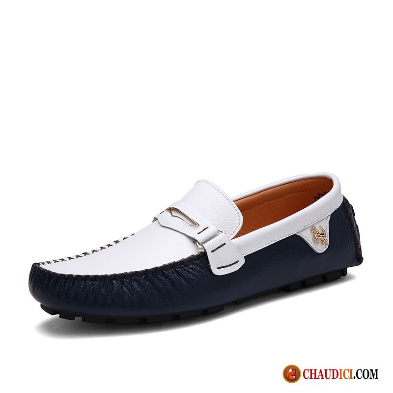 mocassin bicolore homme