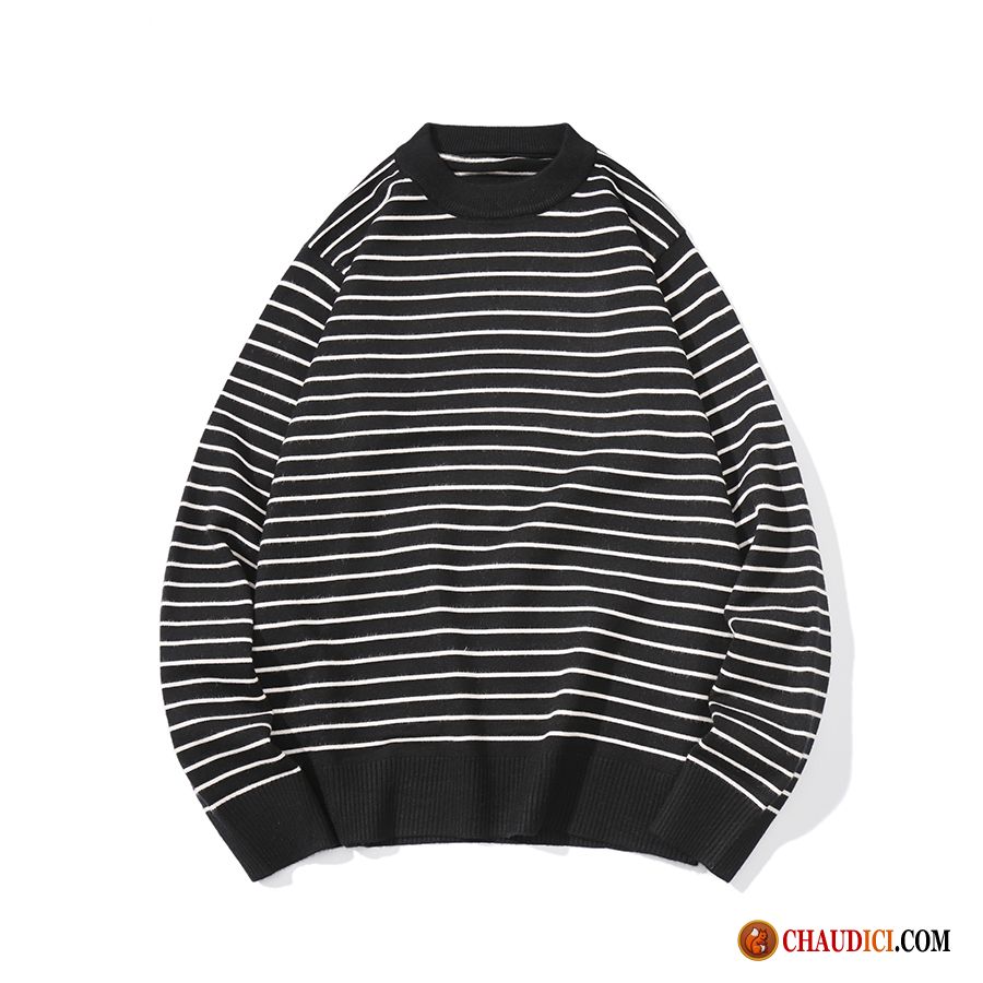 Sweat Homme Décontractée Rayé Fantaisie Pull Tricots En Maille